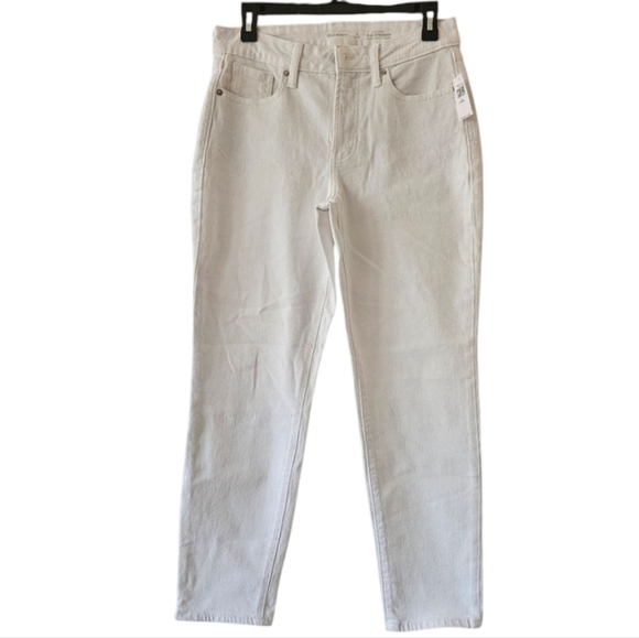 OLD NAVY O.G STRAIGHT HIGH RISE WHITE JEANS PETITE SIZE 4P - Picture 1 of 6